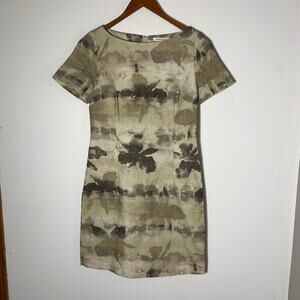 Womens Hache Sheath Dress Floral Cotton Blend Made in Italy Size 38/S EUC!